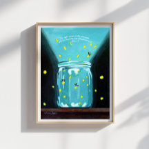 Peinture de lucioles Jean 1 5 Verset biblique