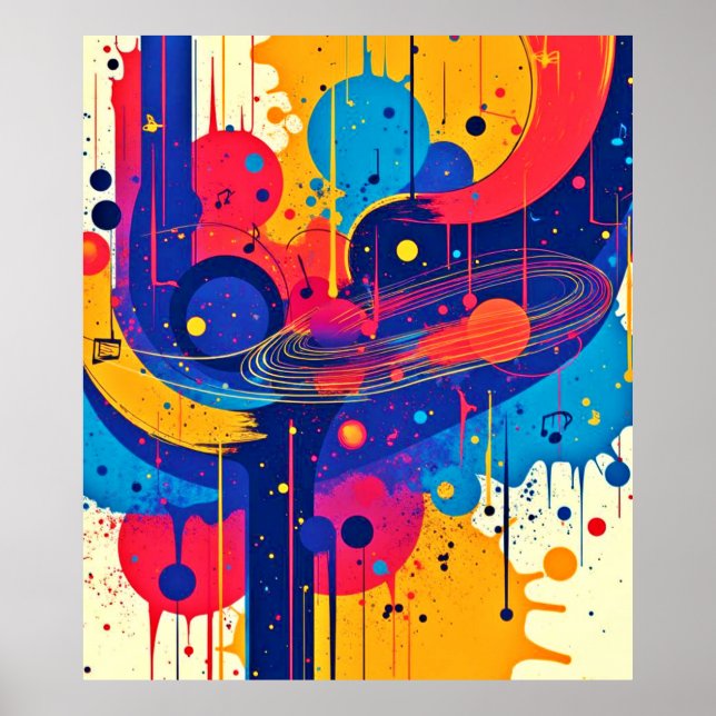 Poster Peinture de musique émotion (Devant)