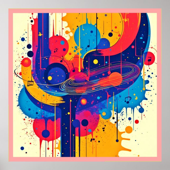 Poster Peinture de musique émotion (Devant)