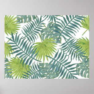 Poster Peinture de palmiers hawaïenne