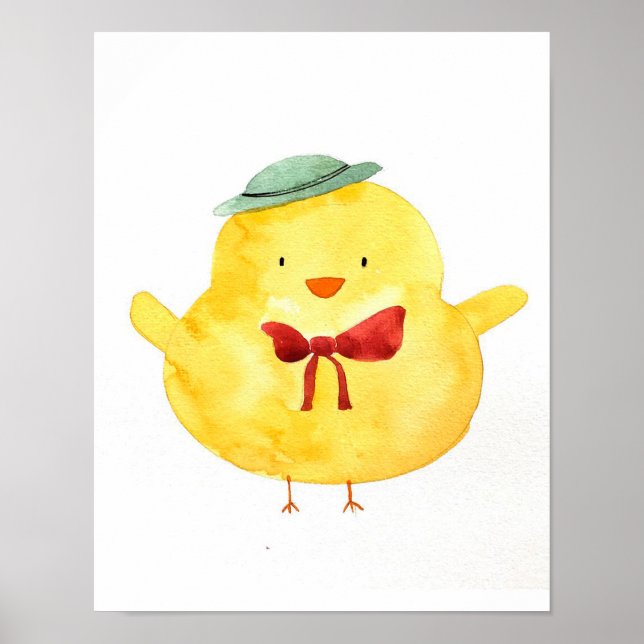 Poster Peinture de poulet | Galerie encadrée (Devant)