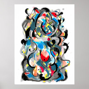 Poster Peinture de rêve galaxie