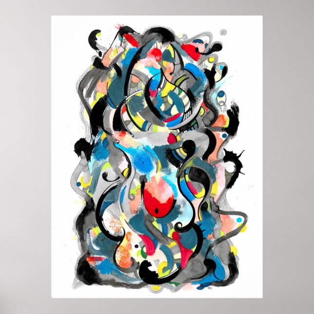 Poster Peinture de rêve galaxie (Devant)