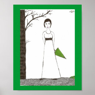 Poster Peinture de riz de Jane Austen