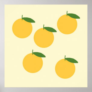 Poster peinture de tangerines