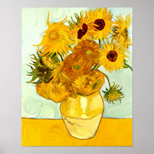 Poster Peinture de tournesol jaune de Vincent Van Gogh 18