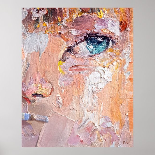 POSTER PEINTURE D'HUILE EN COURS (Devant)