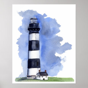 Poster Peinture du phare de Bodie Island