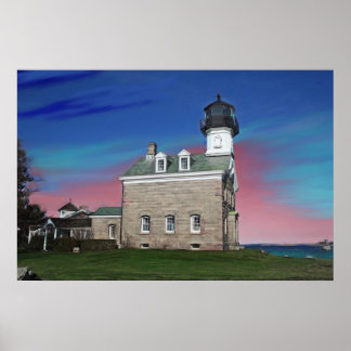 Poster Peinture du phare Morgan Point Imprimer