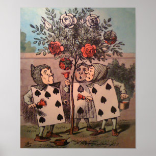 Poster Peinture du rouge 3 de roses