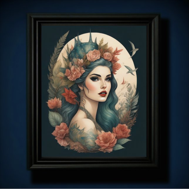 Poster Peinture d'une femme (Créateur téléchargé)