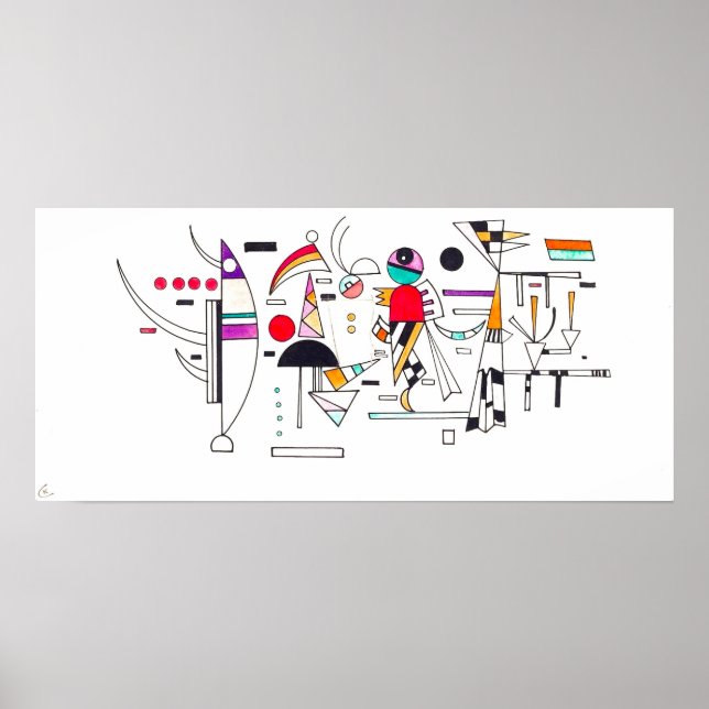Poster Peinture "Easy Together" par Kandinsky (Devant)