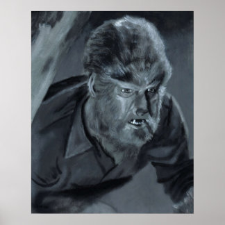 Poster Peinture en acrylique Wolfman
