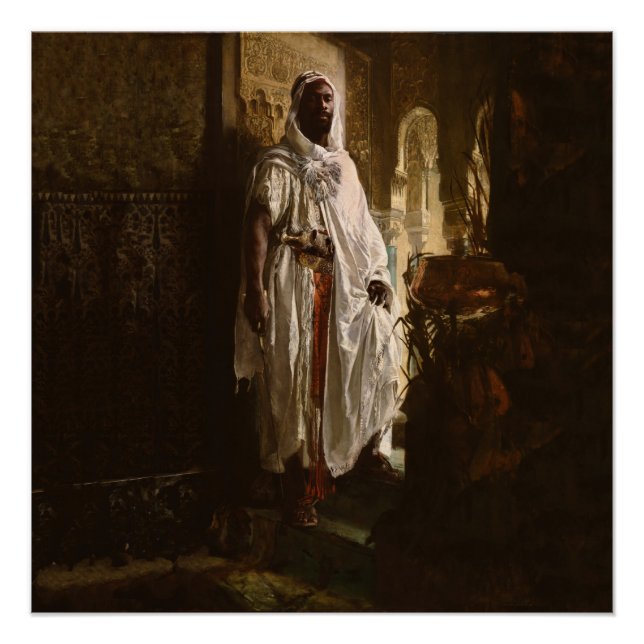 Poster Peinture en chef maure africaine Portrait (Devant)