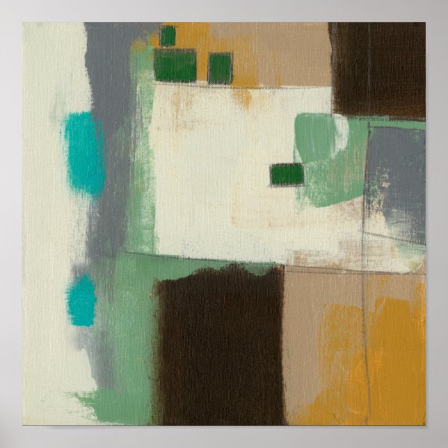 Poster Peinture expressionniste avec pointes de brosse lo (Devant)