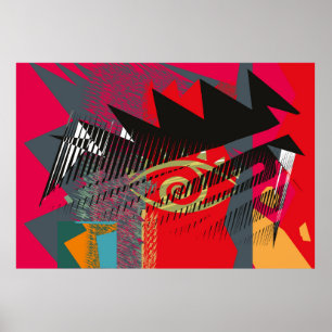 Poster peinture faciale Abstraite, peinture murale, desig