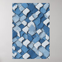 Peinture fissurée Abstraite : Surface Patinée bleu
