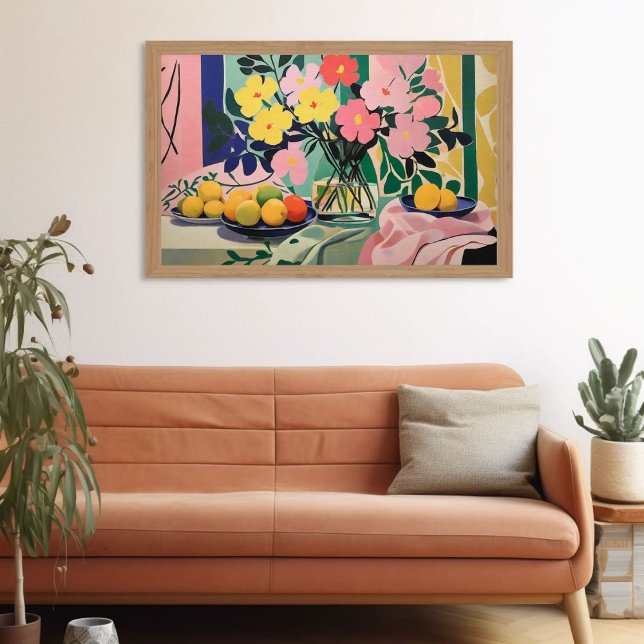Poster Peinture florale dynamique inspirée de Matisse (Créateur téléchargé)