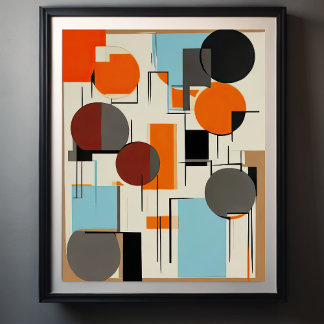 Poster Peinture géométrique Abstraite