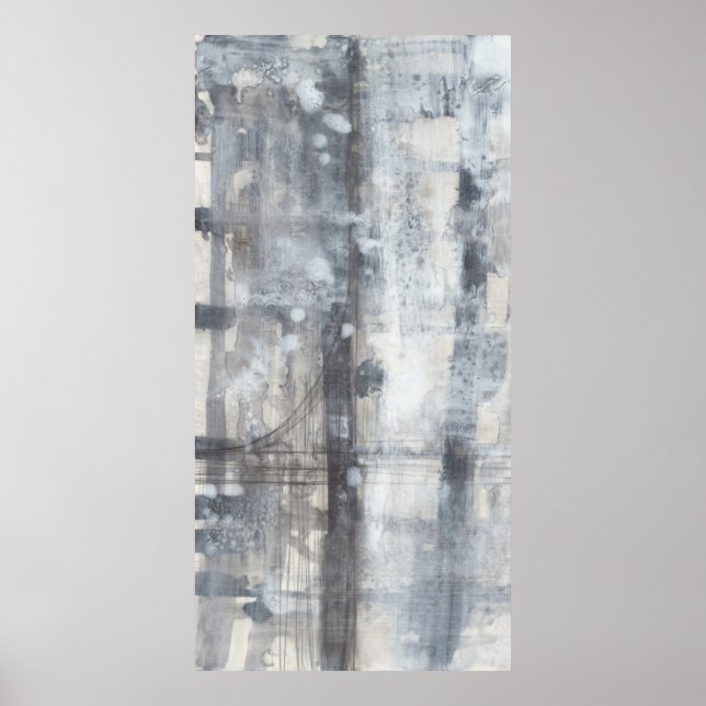 Poster Peinture gris contemporaine (Devant)