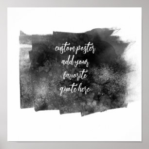 Poster peinture grise et blanche d'art ajouter une citati