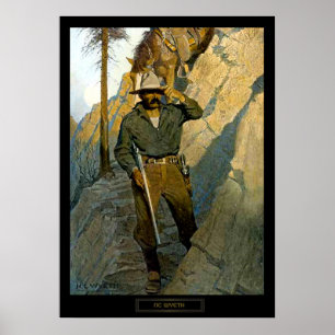 Poster Peinture historique de NC Wyeth "Le shérif"