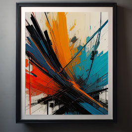 Poster Peinture impressionniste Abstraite