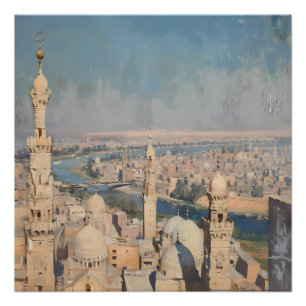Poster Peinture impressionniste du Caire vers 1900