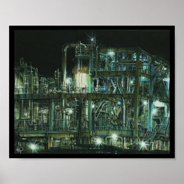Poster Peinture industrielle - Peinture acrylique origina (Devant)