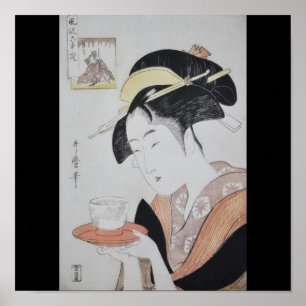 Poster Peinture japonaise ancienne vers 1796