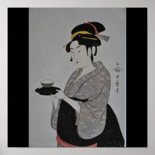 Poster Peinture japonaise antique circa 1793