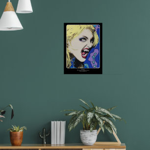 Poster Peinture "Kiss Hard" sur un