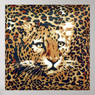 Poster Peinture léopard