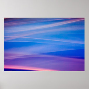 Poster Peinture lumineuse de traînées de couleurs abstrai