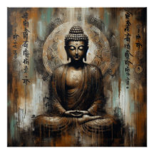 PEINTURE MÉTALLIQUE BOUDDHA ART #6
