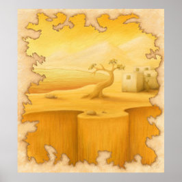 Poster Peinture Motif Aventure "The Edge of the World"