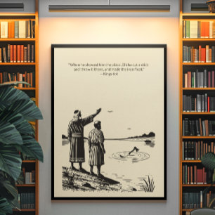 Poster Peinture murale minimaliste - Verset biblique Impr