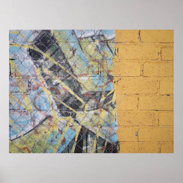 Poster Peinture murale multicolore (Devant)
