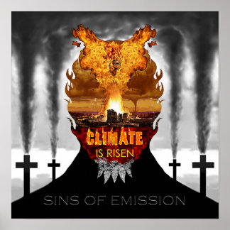 Poster Peinture numérique sur le changement climatique.