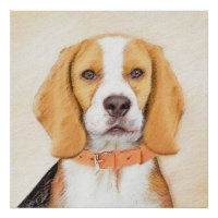 Peinture originale de chien Beagle Hound Art anima