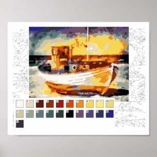 Poster Peinture par chiffres (plan ci-dessous) : B