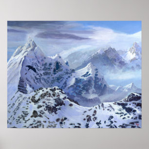 Poster Peinture paysage sans dents