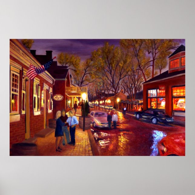 Poster Peinture paysagère de Saint Charles Cityscape Oil (Devant)
