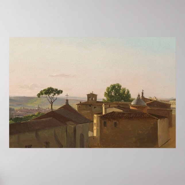 Poster Peinture paysagère vintage (Devant)