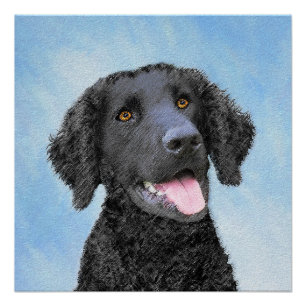 Poster Peinture Retriever recouverte de boue - Art Chien