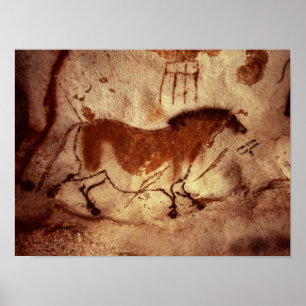 Poster Peinture rocheuse d'un cheval, c.17000 av.
