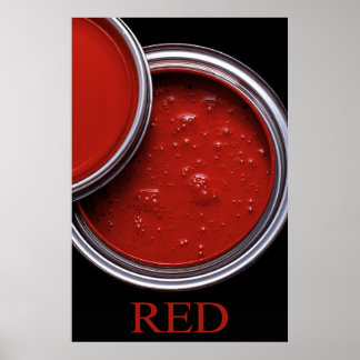 Poster Peinture rouge