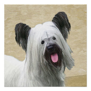 Poster Peinture Skye Terrier - Cute Original Chien Art