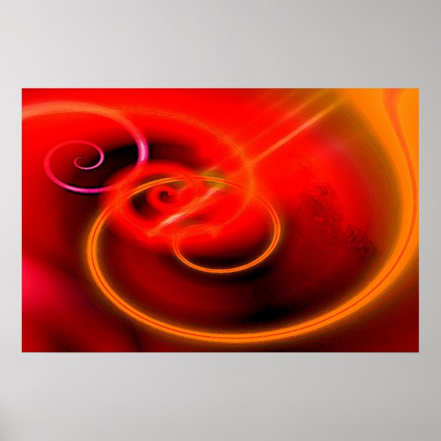 Poster Peinture sur ordinateur Canvas numérique Abstrait  (Devant)