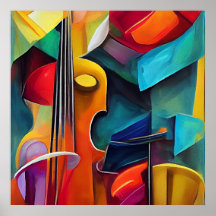 Peinture symphonique Abstraite de violon, imprimab